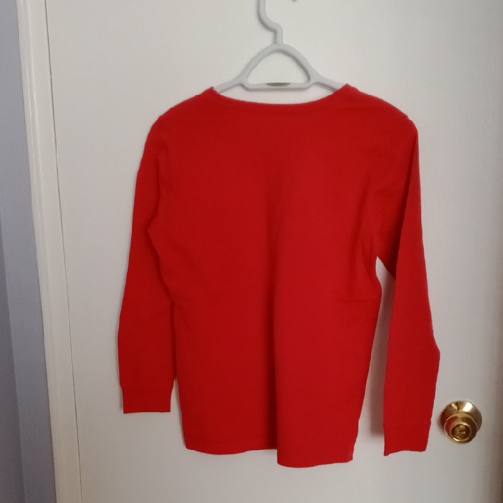 Kids Red Long Sleeve Tee with Fun Graphic - Picture 6 of 6